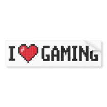 I Heart Gaming Bumper Stickers