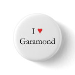 I heart Garamond Button