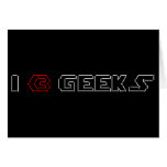 I Heart Geeks ASCII ART Greeting Card