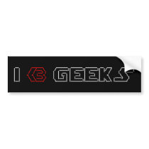 I Heart Geeks Bumper Sticker