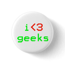 I Heart Geeks Button