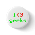 I Heart Geeks Button
