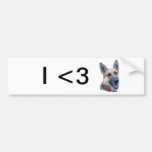 I Heart German Shepherds Bumper Stickers