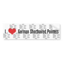 I (heart) German Shorthaired Pointers bumper stickers
