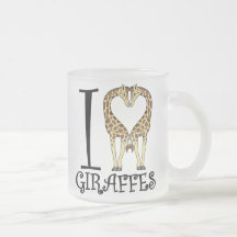 I Heart Giraffes Coffee Mugs
