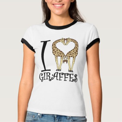 I Heart Giraffes T Shirts