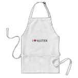 I Heart Gluten - Clear Background aprons