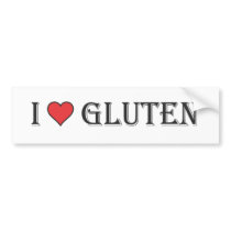I Heart Gluten - Clear Background Bumper Stickers