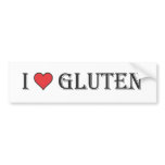 I Heart Gluten - Clear Background Bumper Stickers