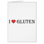 I Heart Gluten - Clear Background cards