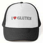 I Heart Gluten - Clear Background hats
