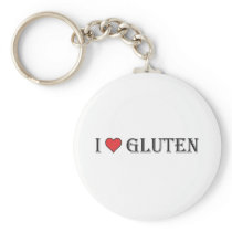I Heart Gluten - Clear Background Keychains