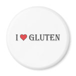 I Heart Gluten - Clear Background magnets