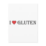I Heart Gluten - Clear Background postcards