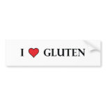 I Heart Gluten - Clear Bumper Sticker