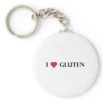 I Heart Gluten - Clear Keychains