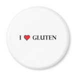 I Heart Gluten - Clear magnets