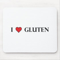 I Heart Gluten - Clear Mousepad
