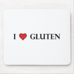 I Heart Gluten - Clear mousepads