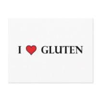 I Heart Gluten - Clear Post Cards
