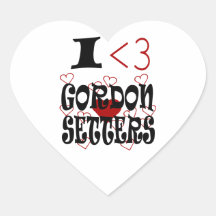 I Heart Gordon Setters Heart Sticker
