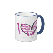 I Heart Graffiti Purple mugs