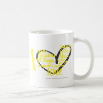 I Heart Graffiti Yellow mugs