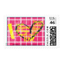 I Heart Graffiti Yellow stamps