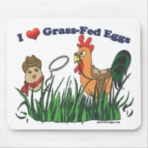 I Heart Grass-Fed Eggs mousepads