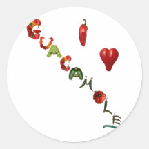 I Heart Guacamole Round Stickers