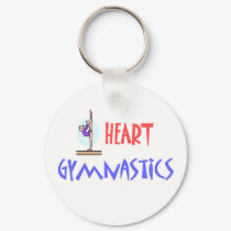 I HEART GYMNASTICS KEYCHAIN by absolutelydottie I HEART GYMNASTICS KEYCHAIN