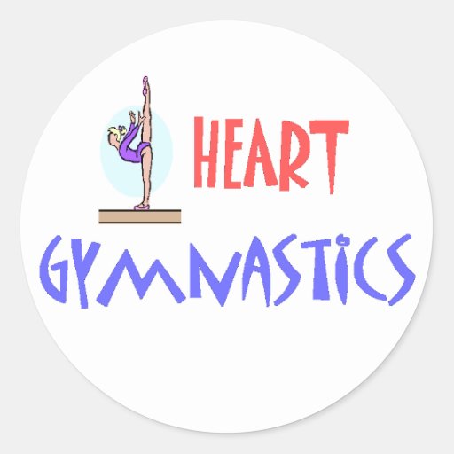 I HEART GYMNASTICS STICKERS Zazzle