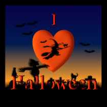 I Heart Halloween Artistic Poster Print posters