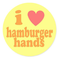 I Heart Hamburger Hands - Sticker Sheet