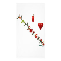 I Heart Hamburgers Custom Photo Card
