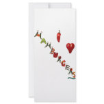 I Heart Hamburgers Rack Card