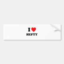 I Heart Hefty Bumper Stickers