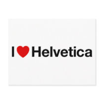 I heart Helvetica postcards