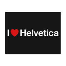 I heart Helvetica postcards