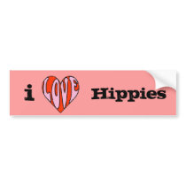 i heart hippies bumper stickers by jessicalowber i heart hippies bumper stickers