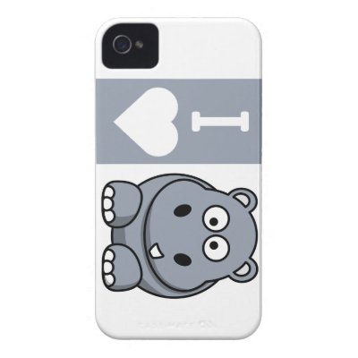 I Heart Hippos Phone Case Iphone 4 Case
