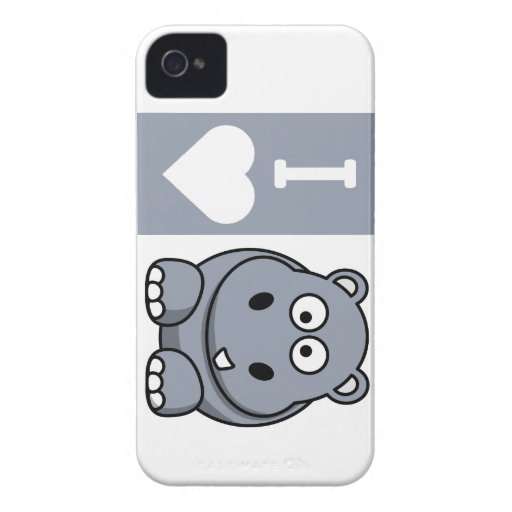 I Heart Hippos Phone Case iPhone 4 Case