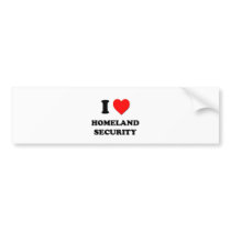I Heart Homeland Security Bumper Sticker