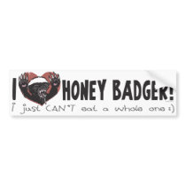 I Heart Honey Badger Bumper Stickers