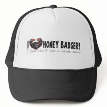 I Heart Honey Badger Mesh Hats