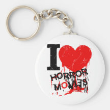 I HEART HORROR MOVIES KEYCHAINS