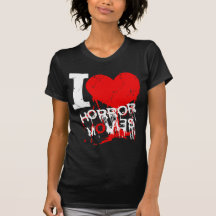 I HEART HORROR MOVIES T-SHIRT