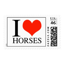 I Heart Horses Postage