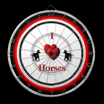 I Heart Horses Regulation Dart Board dartboards
