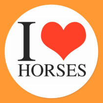 I Heart Horses stickers